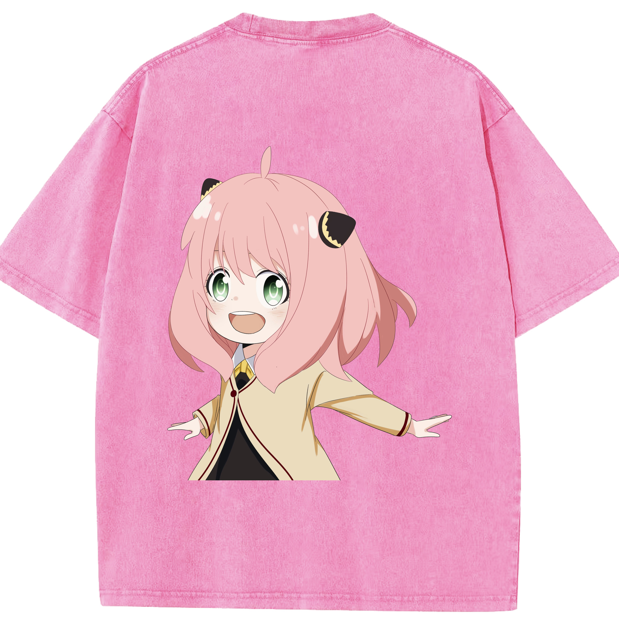 （画像用） SPY×FAMILY间谍家家酒 綿100% ヴィンテージ風 半袖Tシャツ（背面プリント）